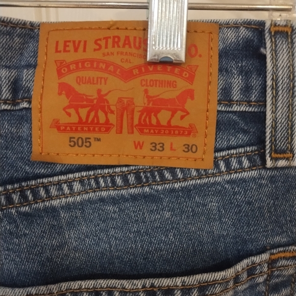 Levi's 505 Relaxed Jeans, Size W 33/L 30 - Picture 4 of 4